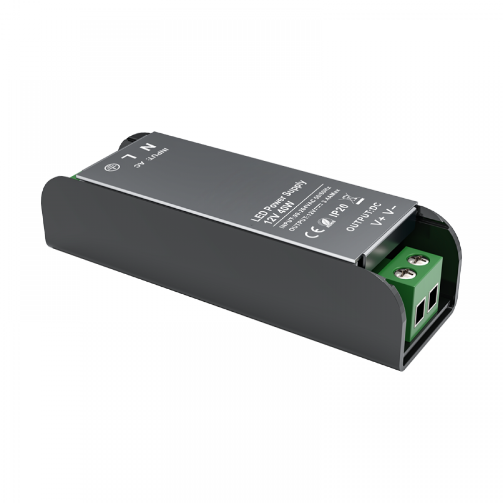 LED CV METAL DRIVER 40W 230V AC- 12V DC 3,3A IP20 5YRS ACA