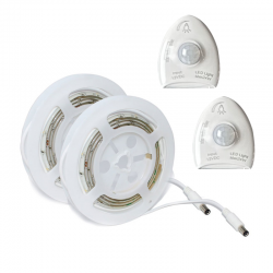 LED DIMMABLE KIT ME SMD ΛΩΡΙΔΑ 2X1.2M 2X5.8W 2X570LM IP65 NANO 3000K ΜΕ 2 ΑΙΣΘΗΤΗΡΕΣ & 12V DC DRIVER ACA