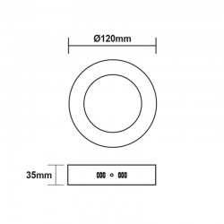 ΛΕΥΚΟ ΣΤΡΟΓΓΥΛΟ LED ΠΑΝΕΛ ΟΡΟΦΗΣ 6W 4000K 470Lm Φ117mm 230V AC Ra80 ACA