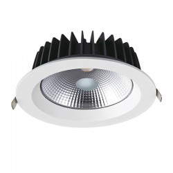 LED ΛΕΥΚΟ ΧΩΝΕΥΤΟ ΦΩΤΙΣΤΙΚΟ 40W 6500K 5000Lm 100° 230V AC Ra80 Φ230*77MM 5YRS ACA