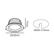 LED ΛΕΥΚΟ ΧΩΝΕΥΤΟ ΦΩΤΙΣΤΙΚΟ 40W 3000K 4600Lm 90° 230V AC Ra80 Φ230*77MM 5YRS ACA