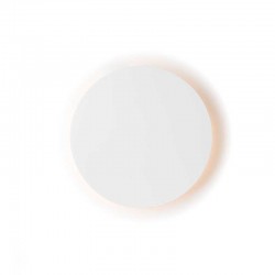 LED Ξύλινο Επίτοιχο Φωτιστικό Λευκό Ø14cm ACA
