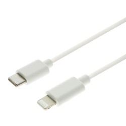 Καλώδιο φόρτισης και μεταφοράς δεδομένων GreenMouse – USB-C σε Lightning 1,0 m σε λευκό χρώμα