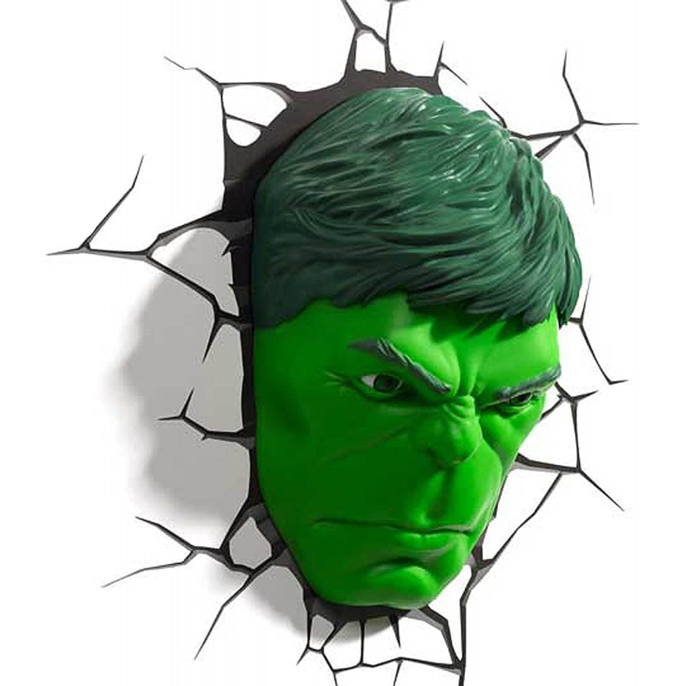 3D Φωτιστικό Marvel Hulk Face 3D Light FX – 3DL