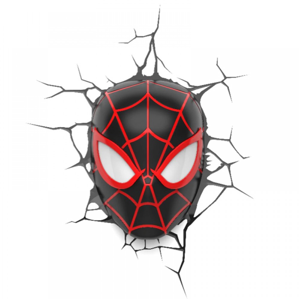 3D Φωτιστικό Marvel Spiderman Miles Morales Face 3D Light FX – 3DL