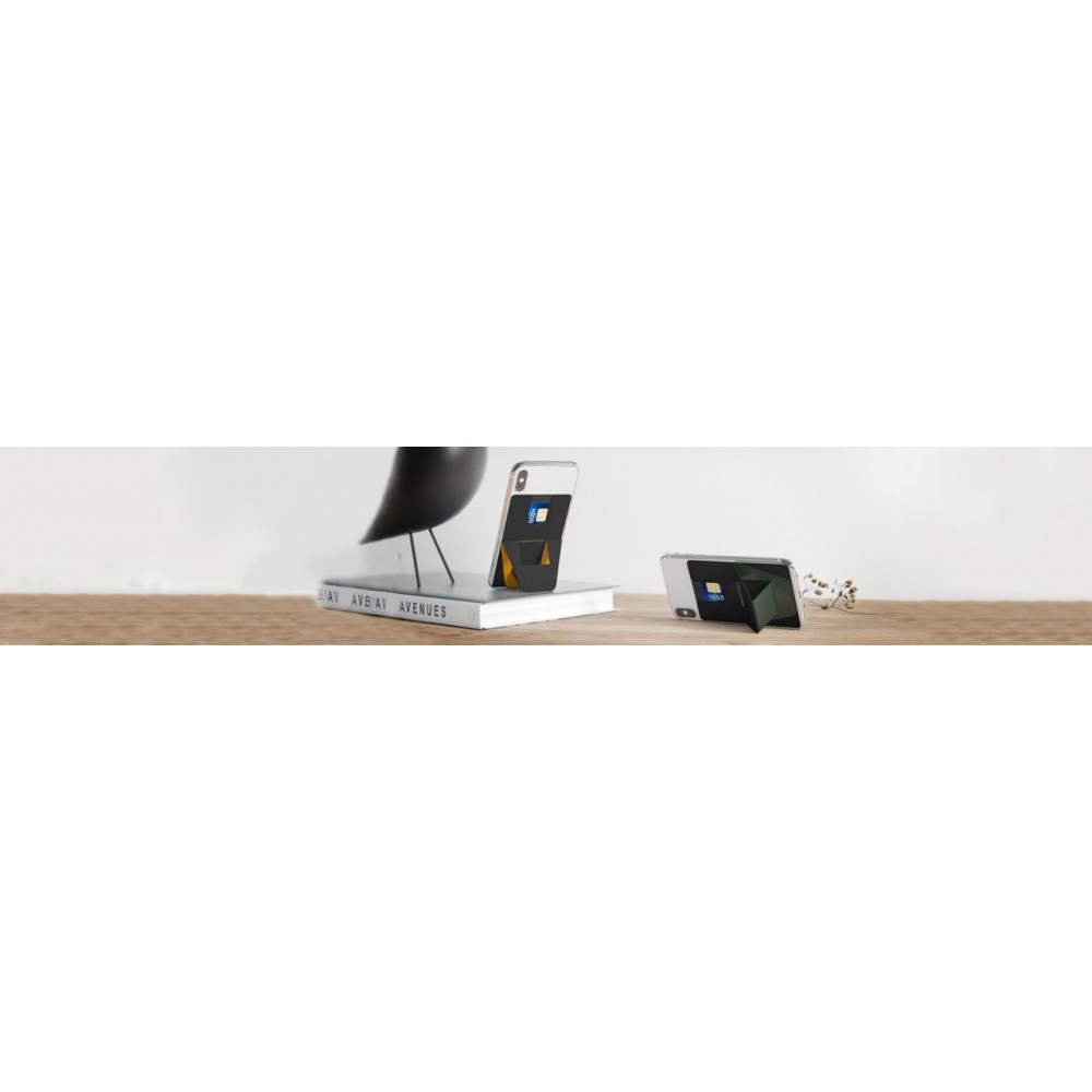 DesignNest FoldStand |Phone + cardholder| Αόρατο Αναδιπλούμενο Stand Κατάλληλο Για Smartphone (Grey)