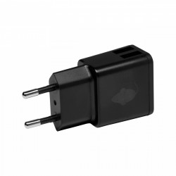 Wall Adapter Dual USB-A Οικιακός Φορτιστής Ισχύος 18W GreenMouse Σε Μαύρο Χρώμα