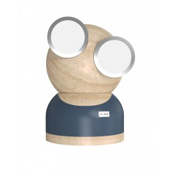 Allocacoc® GoggleLamp |Mr Watt| Επιτραπέζιο Φωτιστικό από ξύλο σφενδάμου και αλουμίνιο με ρύθμιση φωτεινότητας αφής (grey/blue/wood)