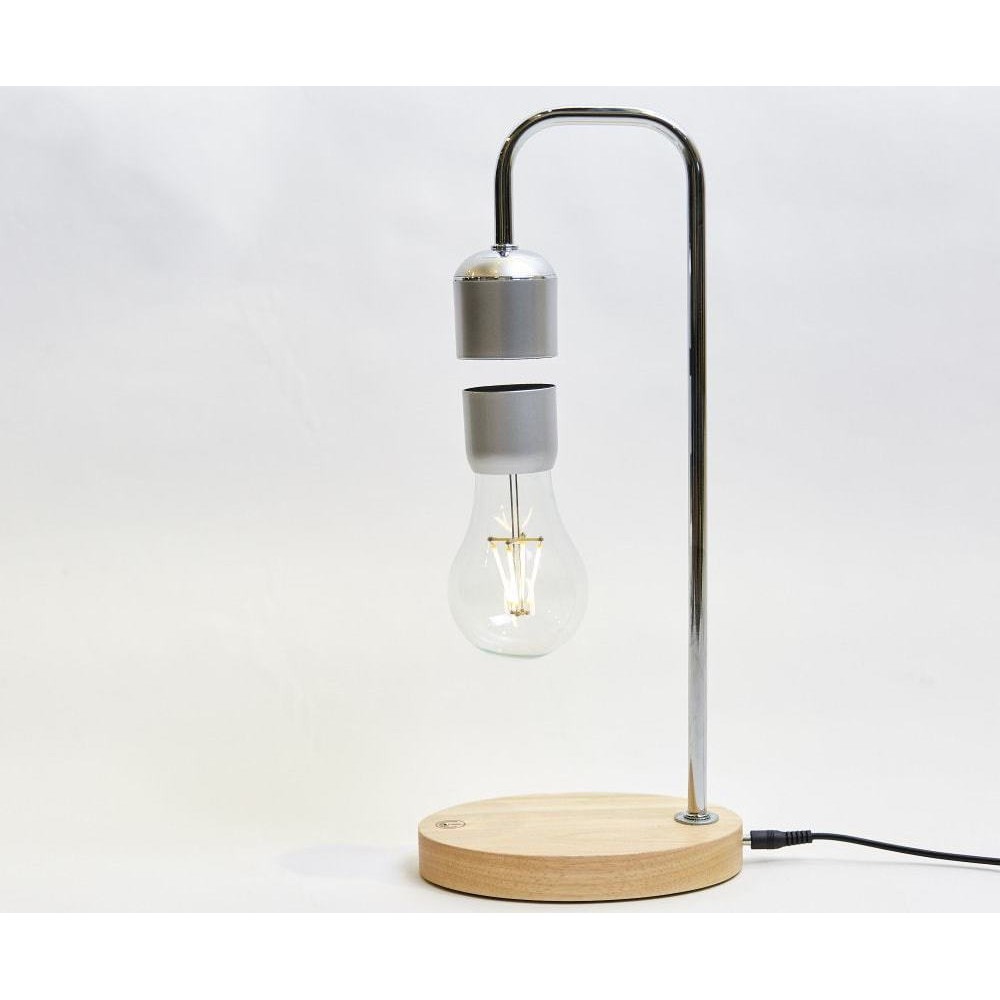 Μαγνητικό Αιωρούμενο Επιτραπέζιο Φωτιστικό Ασημί Levitating Light Bulb - Allocacoc