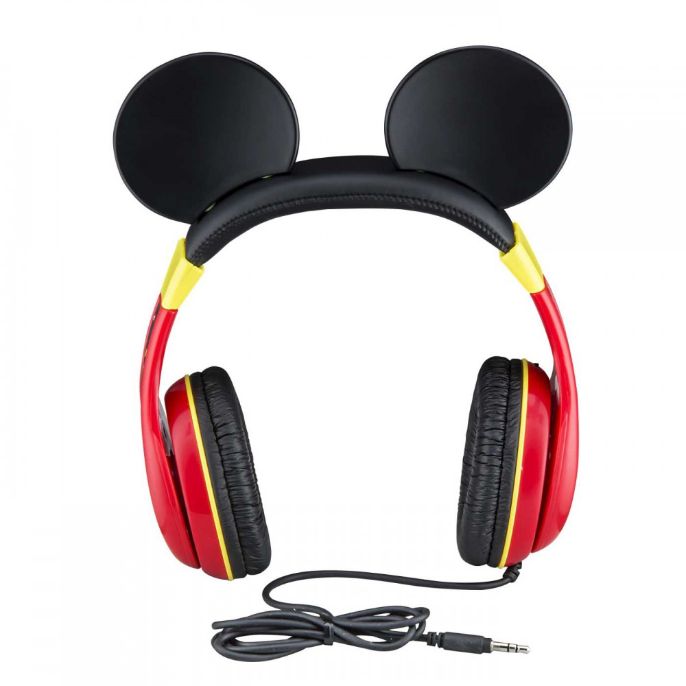 eKids Mickey Mouse Ενσύρματα Ακουστικά με ασφαλή μέγιστη ένταση ήχου για παιδιά και εφήβους (MK-140) (Κόκκινο/Κίτρινο/Μαύρο)