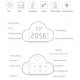 Ρολόι / Ξυπνητήρι / Θερμόμετρο Συννεφάκι Ροζ AlarmClock Cloud MUID - Allocacoc