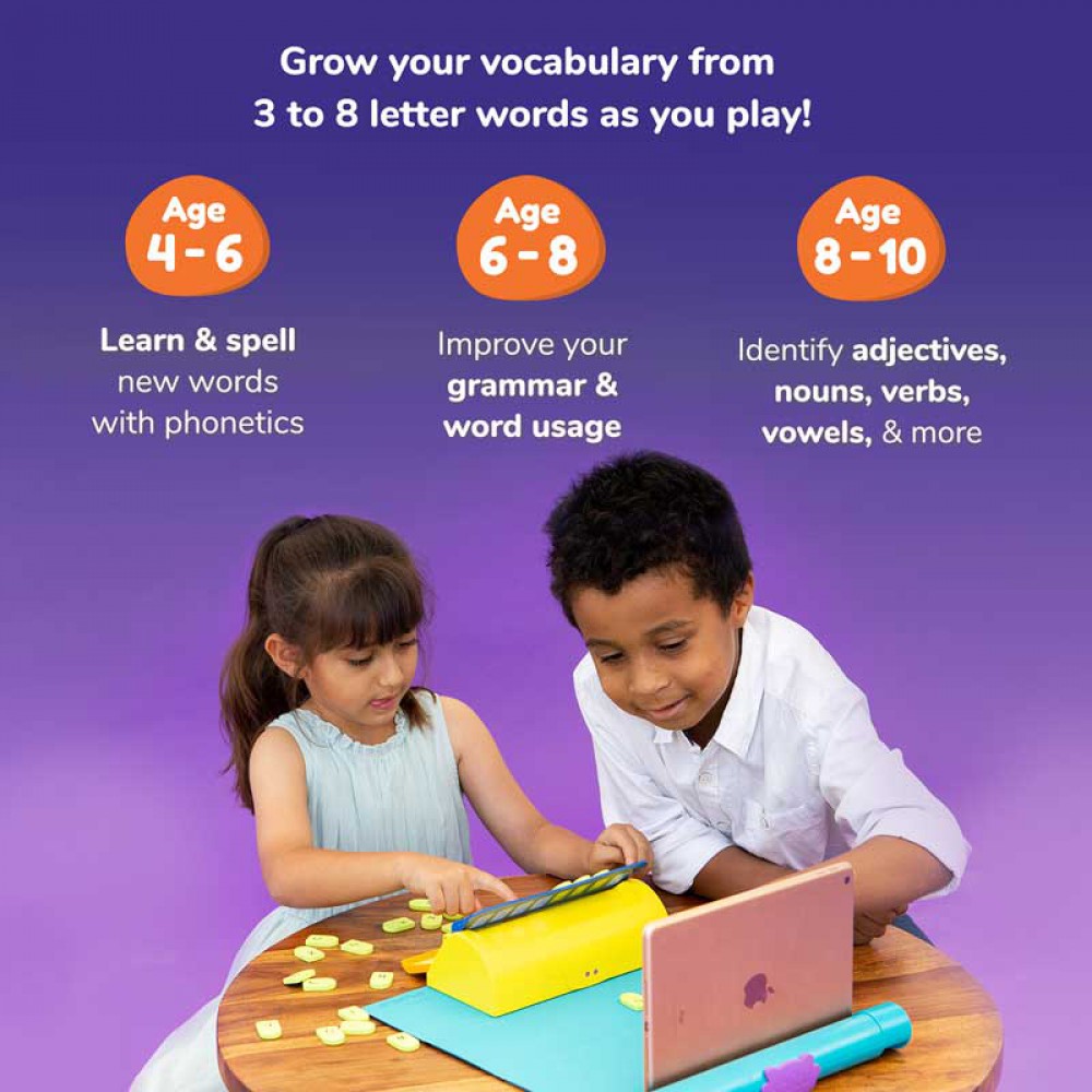 Plugo Letters by PlayShifu Σύστημα παιδικού παιχνιδιού Επαυξημένης Πραγματικότητας γνώσεων με τουβλάκια