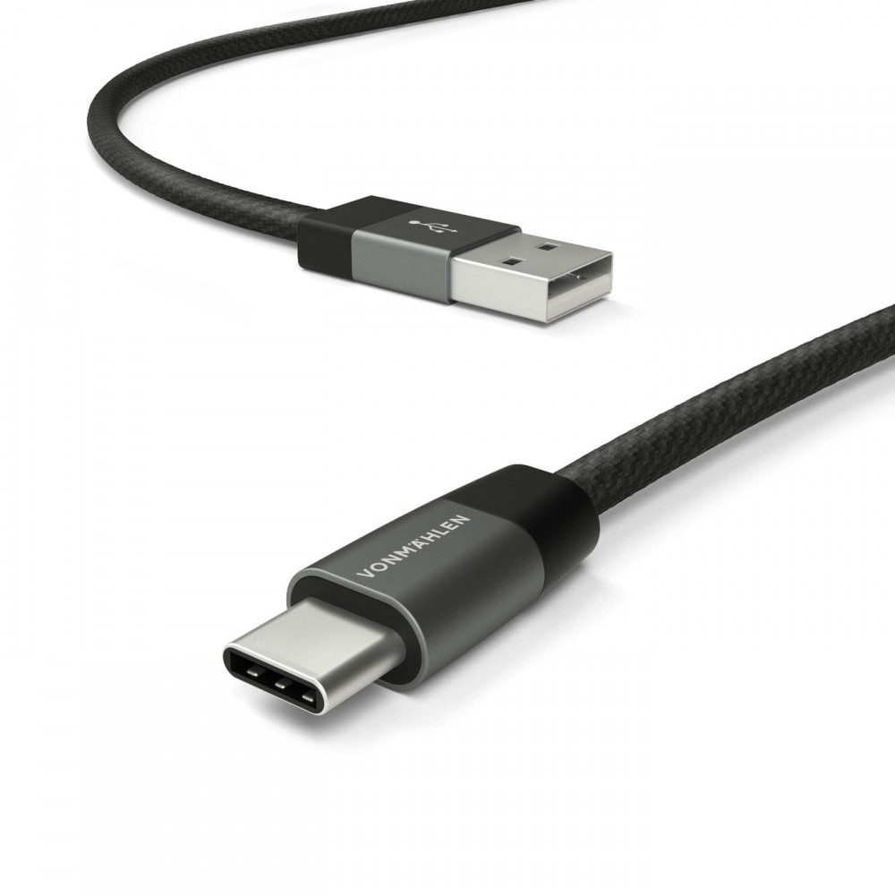 Vonmählen The Luxury Cable® (USB-A σε USB-C) Καλώδιο Δεδομένων – Μαύρο