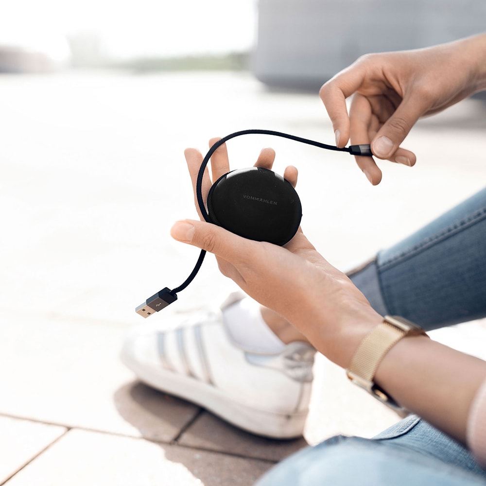 Vonmählen The Luxury Cable® (USB-A σε micro-USB) Καλώδιο Δεδομένων – Μαύρο