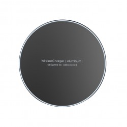 Βάση Ασύρματης Φόρτισης (Μαύρη) Wireless Charger Aluminium - Allocacoc