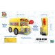 eKids Cocomelon School Bus Mini Boombox Σχολικό λεωφορείο παιχνίδι για παιδιά με ενσωματωμένη μουσική, φωτισμό, Sound Effects (CO-100) (Κίτρινο)