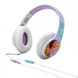 eKids Frozen Ενσύρματα Ακουστικά με ασφαλή μέγιστη ένταση ήχου για παιδιά και εφήβους και ενσωματωμένο μικρόφωνο (DI-M40FR) (Λευκό/Γαλάζιο/Μωβ)