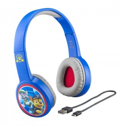 eKids Paw Patrol Ασύρματα Ακουστικά με ασφαλή μέγιστη ένταση ήχου για παιδιά και εφήβους (PW-B36VM) (Γαλάζιο/Λευκό)