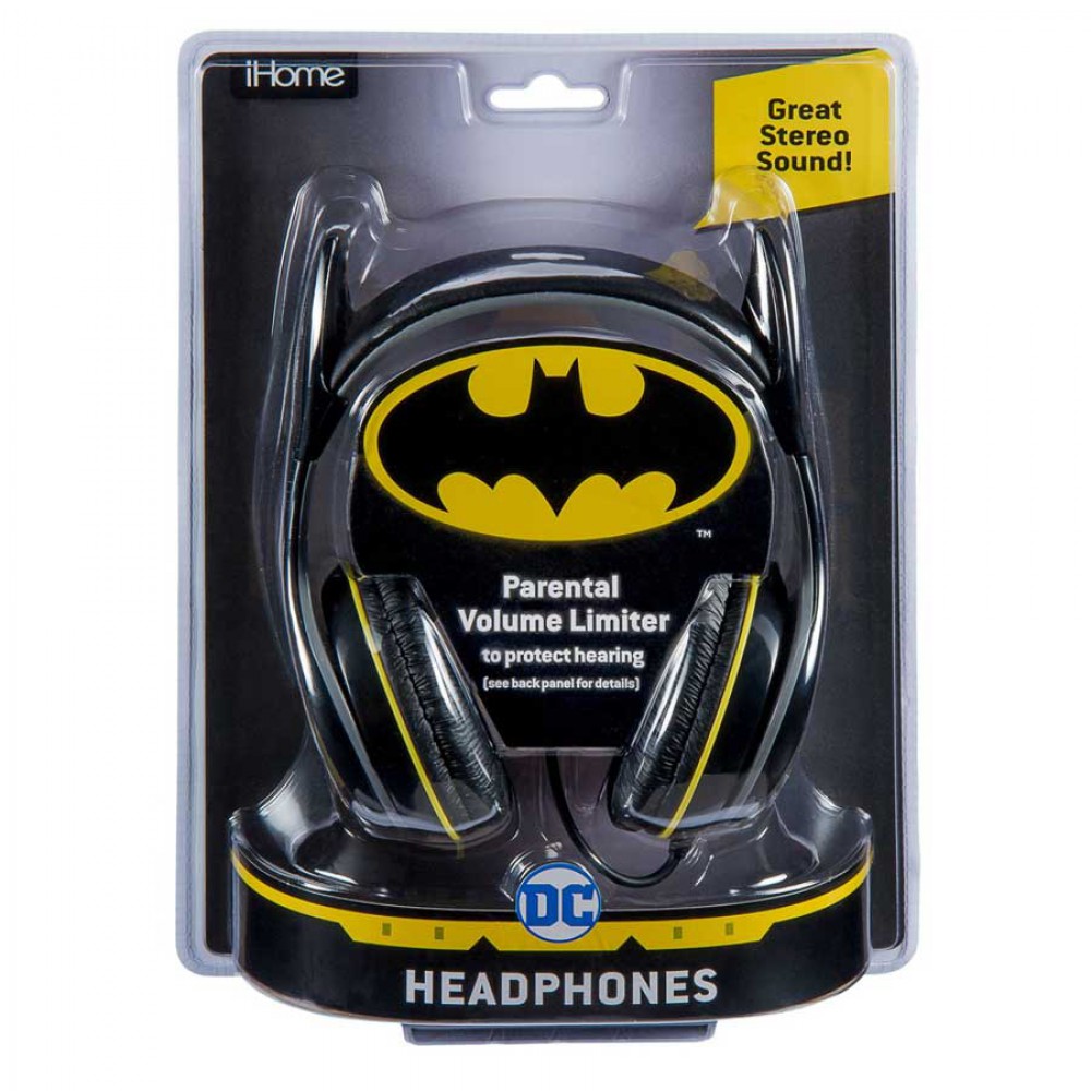 eKids Batman Ενσύρματα Ακουστικά με ασφαλή μέγιστη ένταση ήχου για παιδιά και εφήβους (RI-140BM) (Κίτρινο/Μαύρο)