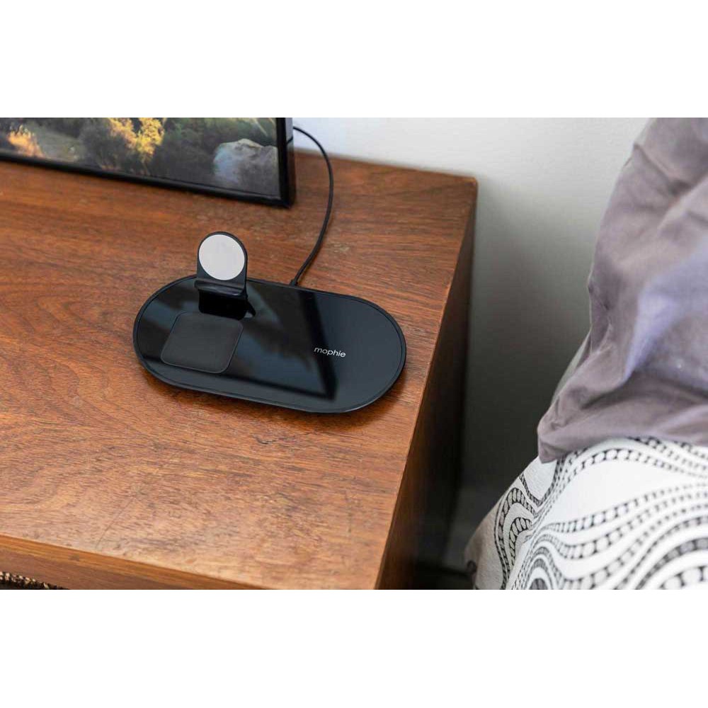 Mophie 3 in 1 Wireless Charging Pad Σταθμός Φόρτισης Για Quickcharge Φόρτιση Τριών Συσκευών – Μαύρος