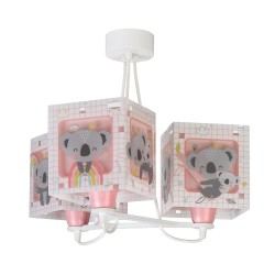 Koala Pink Παιδικό Φωτιστικό Οροφής Τρίφωτο 3xE27 Ango
