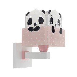 Panda Pink Απλίκα Τοίχου Διπλού Τοιχώματος 1xE27 Ango