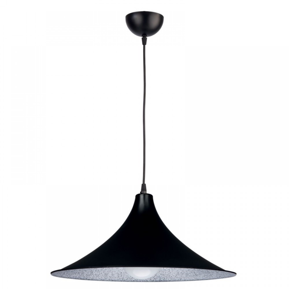 Φωτιστικό Μονόφωτο Plexiglass Μαύρο - Ασημί Ε27 Φ42 - Arkolight