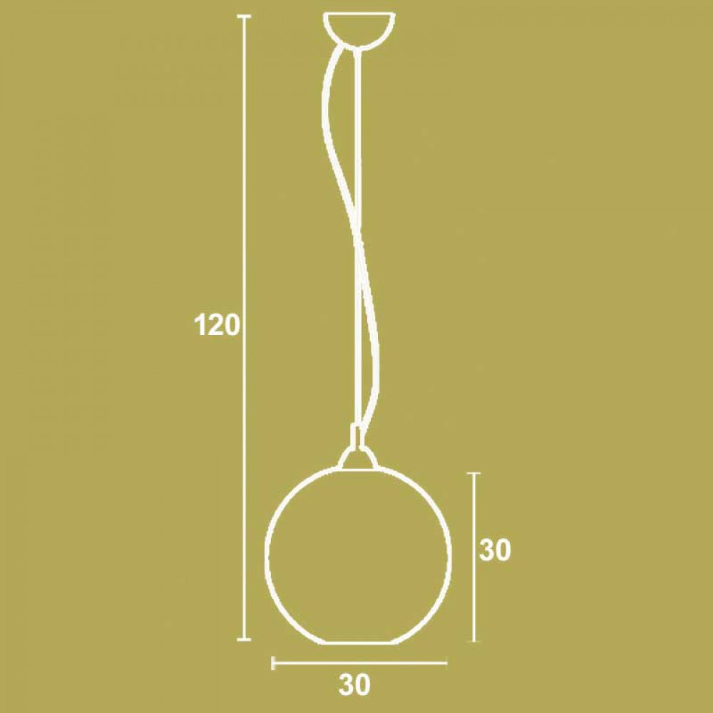 Φωτιστικό Μονόφωτο Γυαλί Μελί με Διάφανους Κύκλους Ε27 Φ30 - Arkolight