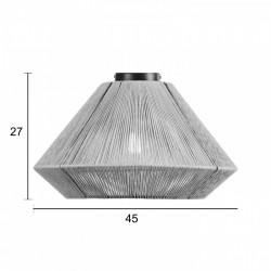 Φωτιστικό μονόφωτο οροφής σχοινί natural E27 Φ45 - ARKOLIGHT