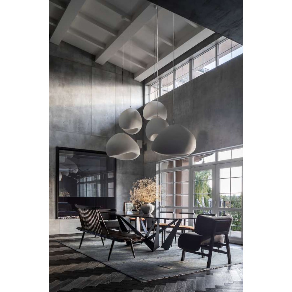 Κρεμαστό Φωτιστικό Μονόφωτο Λευκό 1XE27 BERLIN 50cm LEGGENDA