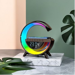 ΕΠΙΤΡΑΠΕΖΙΟ ΕΠΑΝΑΦΟΡΤΙΖΟΜΕΝΟ RGB ΦΩΤΙΣΤΙΚΟ LED BLUETOOTH ΜΑΥΡΟ - Atman