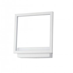 LED Φωτιστικό Τοίχου Αλουμινίου Τετράγωνο Λευκό - 18W OPERA WALL - AZzardo