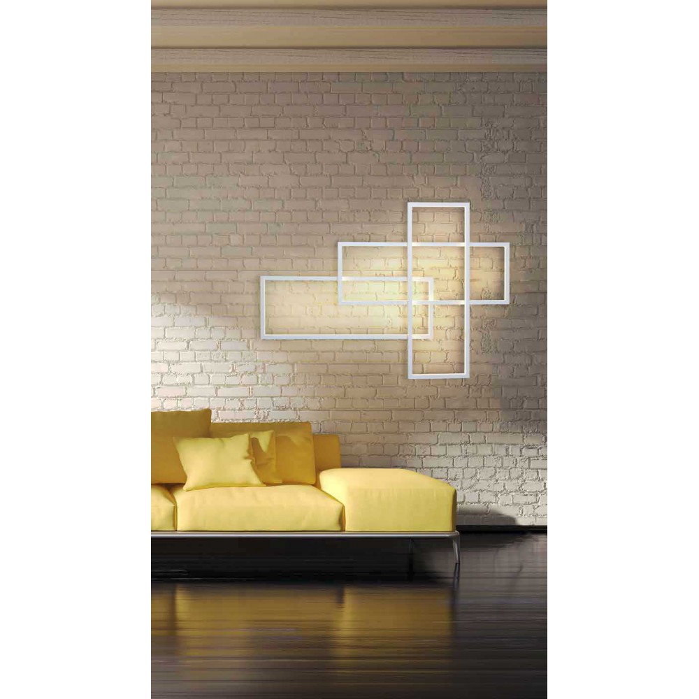LED Φωτιστικό Τοίχου Αλουμινίου Σε Μαύρο Χρώμα - 80W DIMMABLE Quadratus - AZzardo