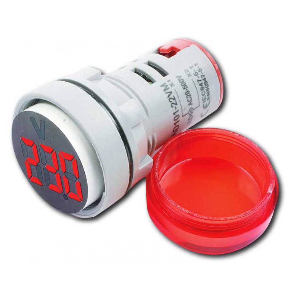 Ψηφιακό Βολτόμετρο VM-20-500V AC KOKKINO - Amarad