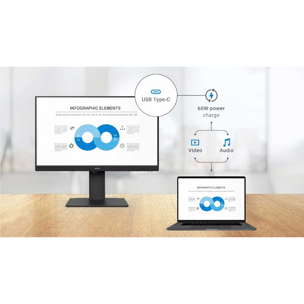 BENQ BL2785TC 27" USB-C Eye-Care Ergonomic Business Monitor - Τριετή Εγγύηση - 0 pixel για το πάνελ - Service Από Επίσημη Ελληνική Αντιπροσωπεία