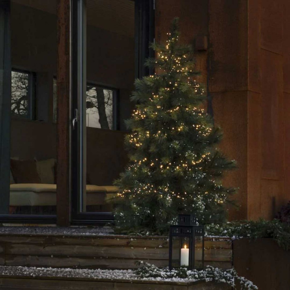 1512 LED CLUSTER 14m ΜΕ 8 ΠΡΟΓΡΑΜΜΑΤΑ & ΜΝΗΜΗ, ΠΡΑΣΙΝΟ PVC ΚΑΛΩΔΙΟ,ΘΕΡΜΟ ΛΕΥΚΟ LED IP44