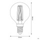 LED Λαμπτήρας E14 CRI 95 Γλόμπος G50 5,9W 2700K Dimmable - P01
