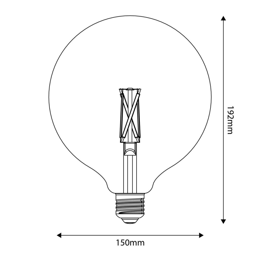 LED Λαμπτήρας E27 CRI 95 Γλόμπος G150 7W 2700K Dimmable - P05