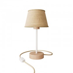 Επιτραπέζιο Φωτιστικό Alzaluce Wood Ξύλινο με καπέλο Impero - Creative Cables