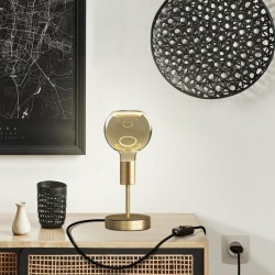 Επιτραπέζιο Φωτιστικό Μεταλλικό Alzaluce Globe Floating Μπρονζέ - Creative Cables