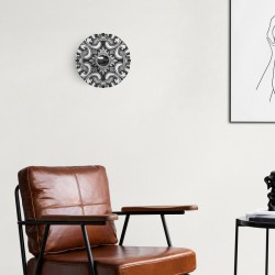 Φωτιστικό Τοίχου ή Οροφής Fermaluce, με Μεταλλικό Καπέλο Πιάτο mini Ellepì 'Maioliche' - Majolica Λευκό - Μαύρο - Creative Cables