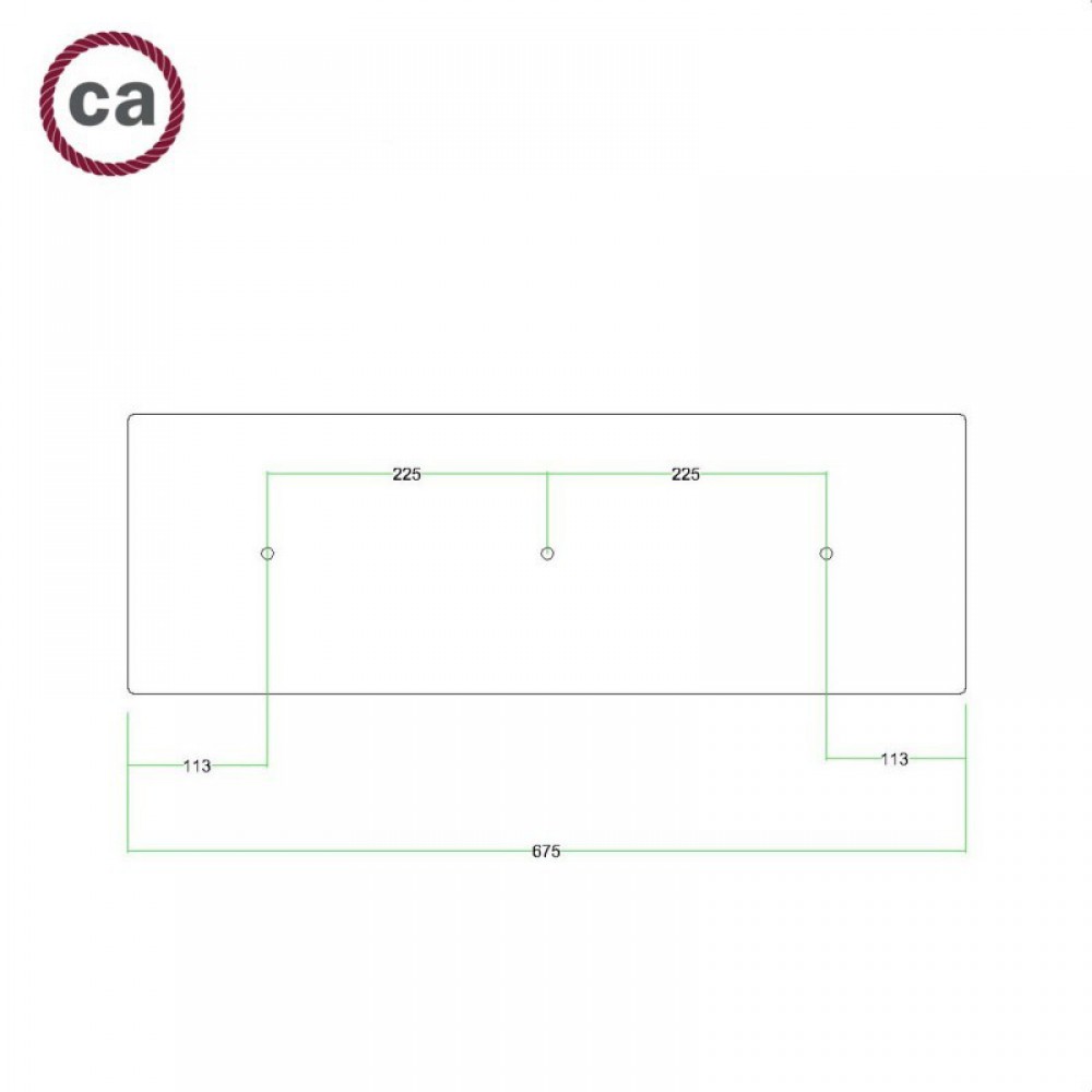 Φωτιστικό Οροφής Μεταλλικό με 3 Σποτ Tub-E14 και ορθογώνια ροζέτα Rose-One XXL - Χάλκινο Αντικέ - Creative Cables