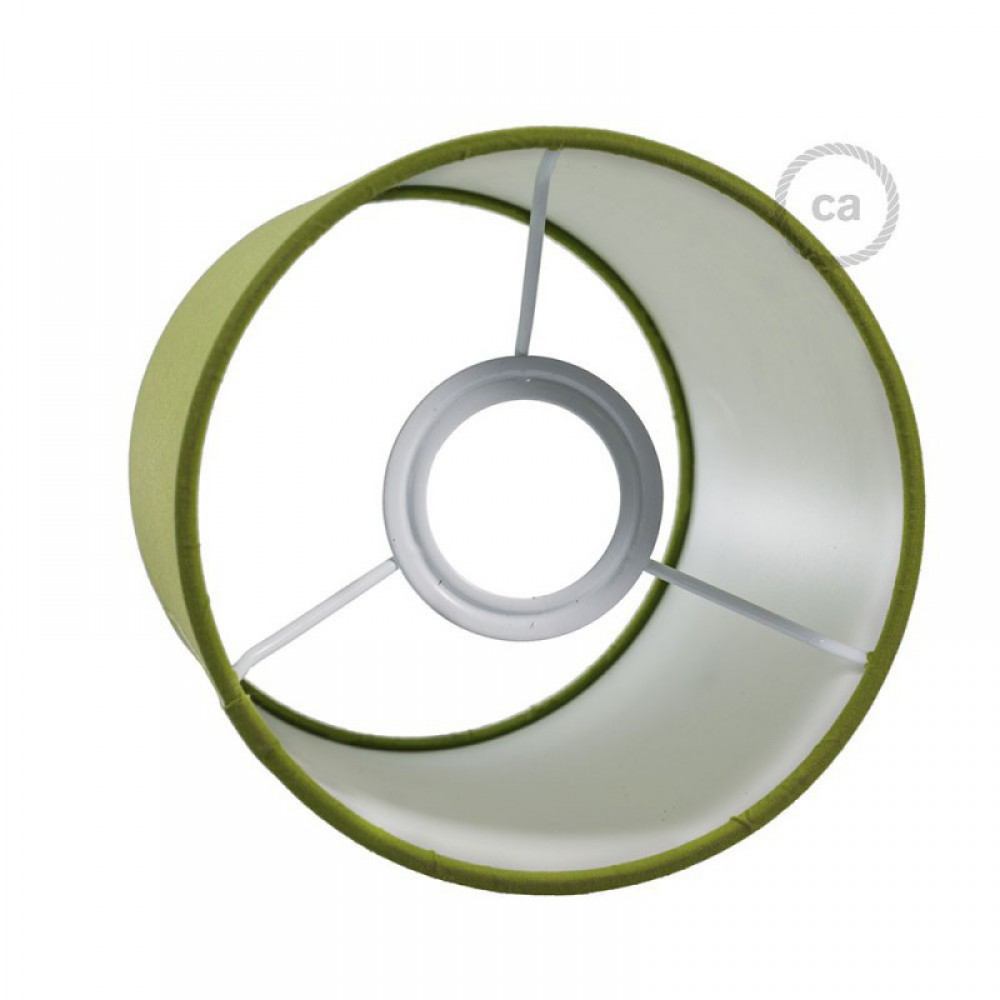 Φωτιστικό Τοίχου ή Οροφής Fermaluce Pastel με Καπέλο, Ø 15cm Η18cm, μεταλλικό με ύφασμα - Λευκό - Πράσινο - Creative Cables
