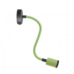 Φωτιστικό Τοίχου ή Οροφής Fermaluce Flex Pastel 30 cm Κινητό Σποτ Mini GU1d0 με mini ροζέτα με διακόπτη - Απαλό Πράσινο - Creative Cables