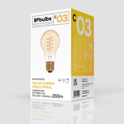 LED Λαμπτήρας C03 A60 Μελί Σπιράλ Νήμα 4W E27 Dimmable 1800K - BeBulbs - Creative Cables