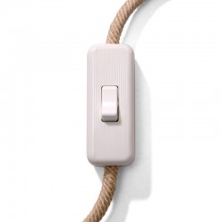 Ενδιάμεσο Διακοπτάκι με Ρίγες Λευκό - Creative Cables