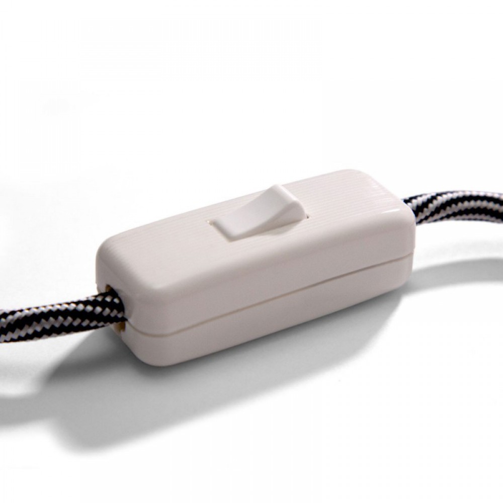 Ενδιάμεσο Διακοπτάκι με Ρίγες Λευκό - Creative Cables