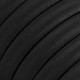 Γιρλάντα Lumet 'Maioliche' έτοιμη για χρήση, 10m υφασμάτινο καλώδιο πλακέ με 3 ντουί, καπέλα φωτιστικών, γάντζο και φις- Majolica Λευκό - Μαύρο - Creative Cables