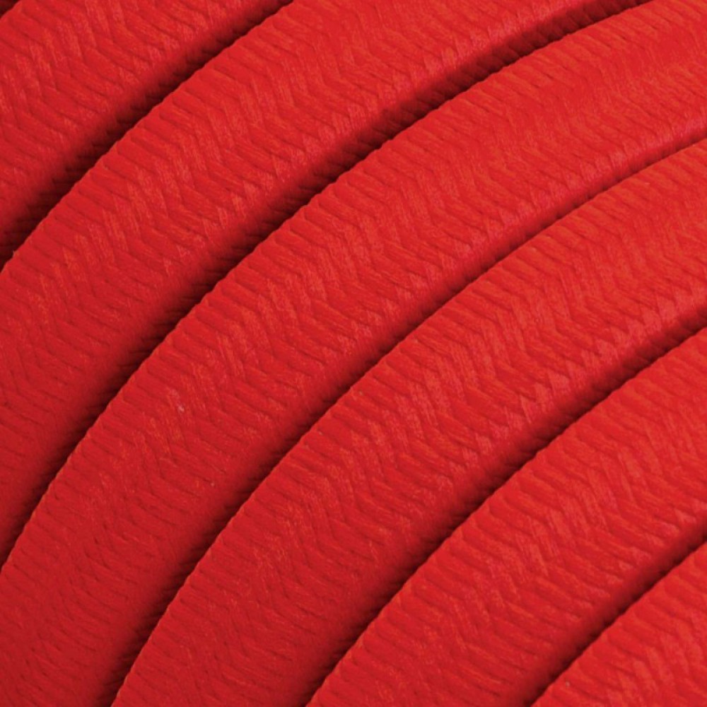 Γιρλάντα Lumet 'Maioliche' έτοιμη για χρήση, 10m υφασμάτινο καλώδιο πλακέ με 3 ντουί, καπέλα φωτιστικών, γάντζο και φις- Majolica Κόκκινο-Πράσινο - Creative Cables