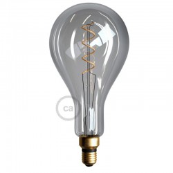 LED Λαμπτήρας XXL Φυμέ - A165 Σπιράλ Νήμα Filament - 5W E27 Dimmable 2000K - Creative Cables